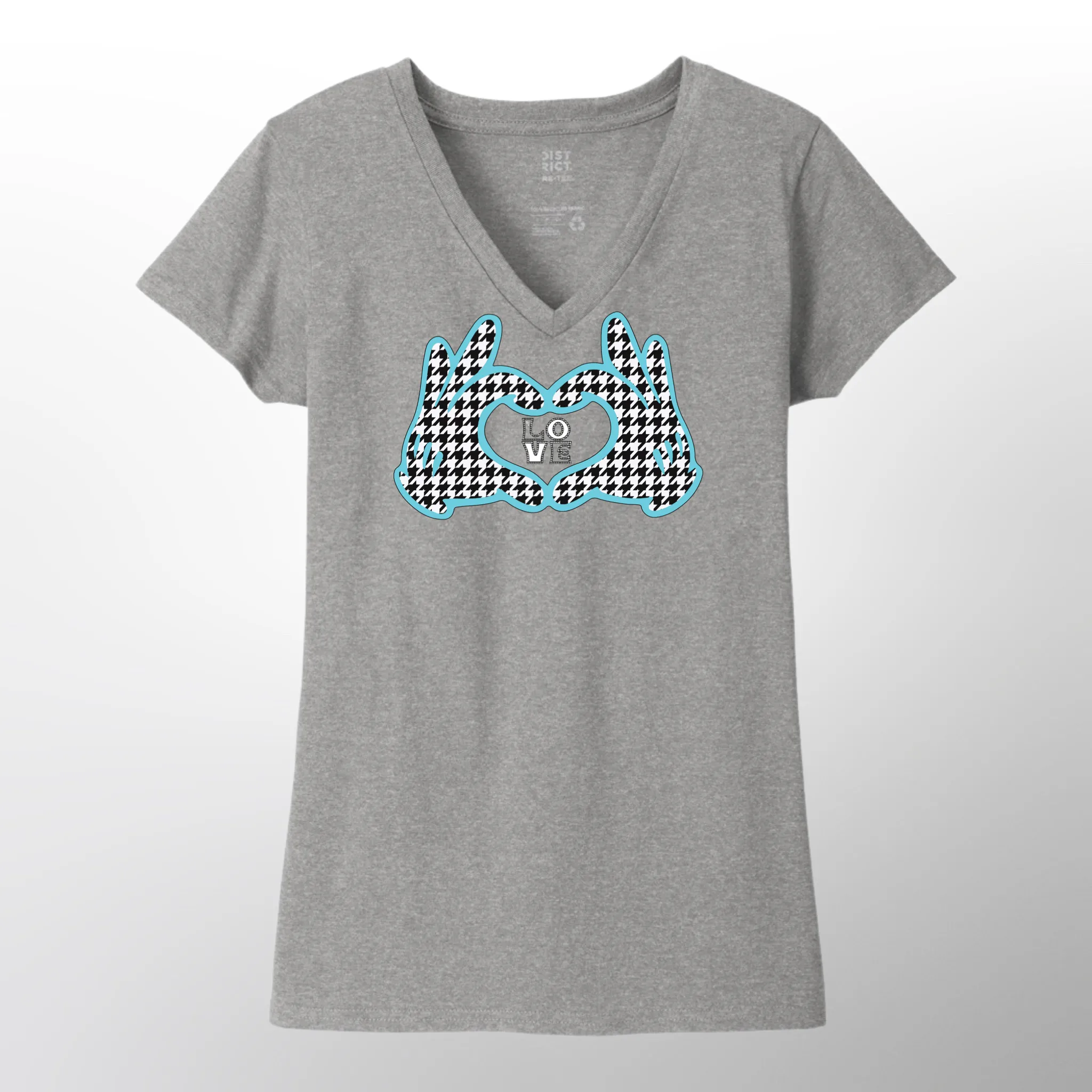 Ladies Stacked Love V-neck