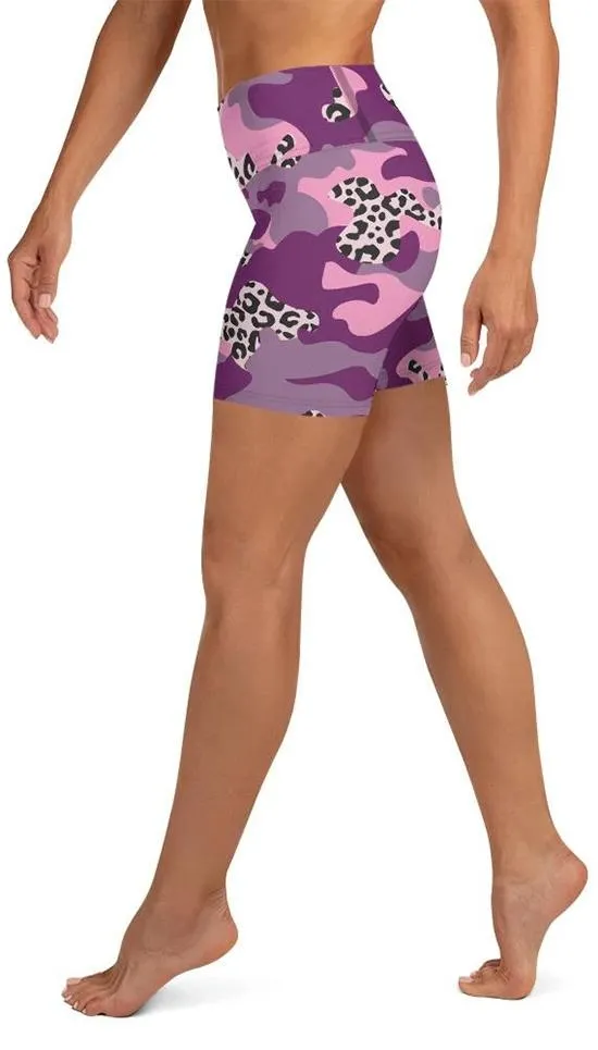Leopard Camo Yoga Shorts