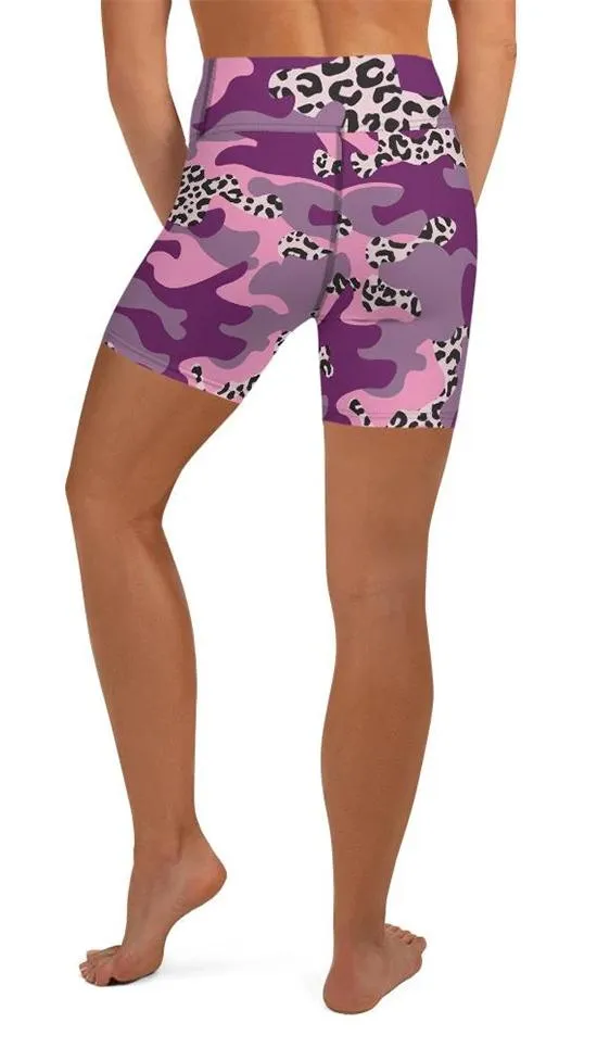 Leopard Camo Yoga Shorts