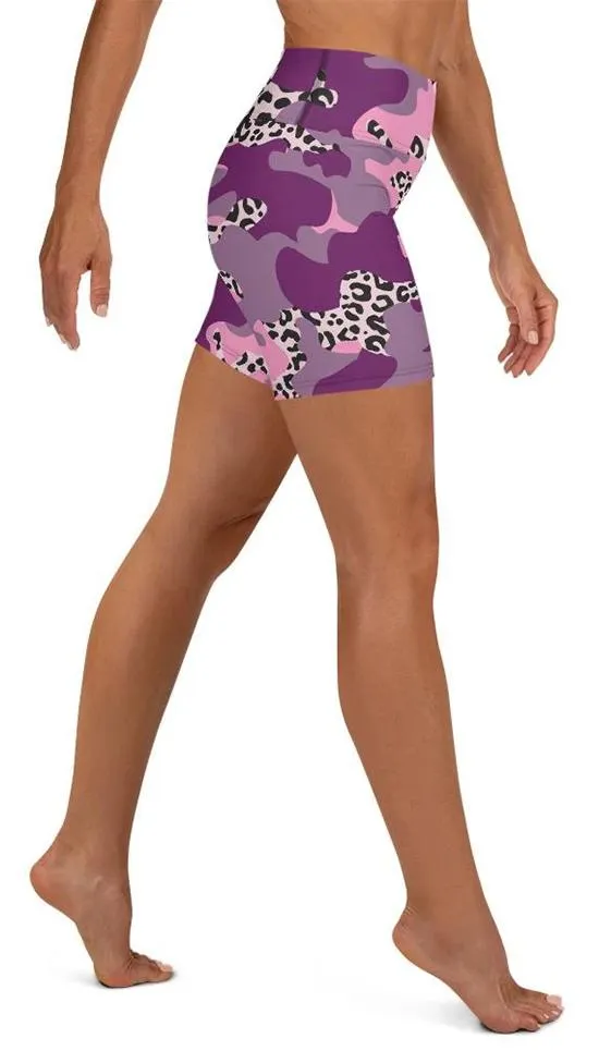 Leopard Camo Yoga Shorts
