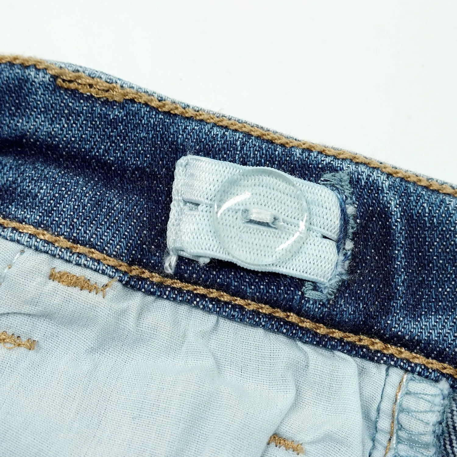 Little Boys Elastic Band Ripped Soft Denim Jeans Pants