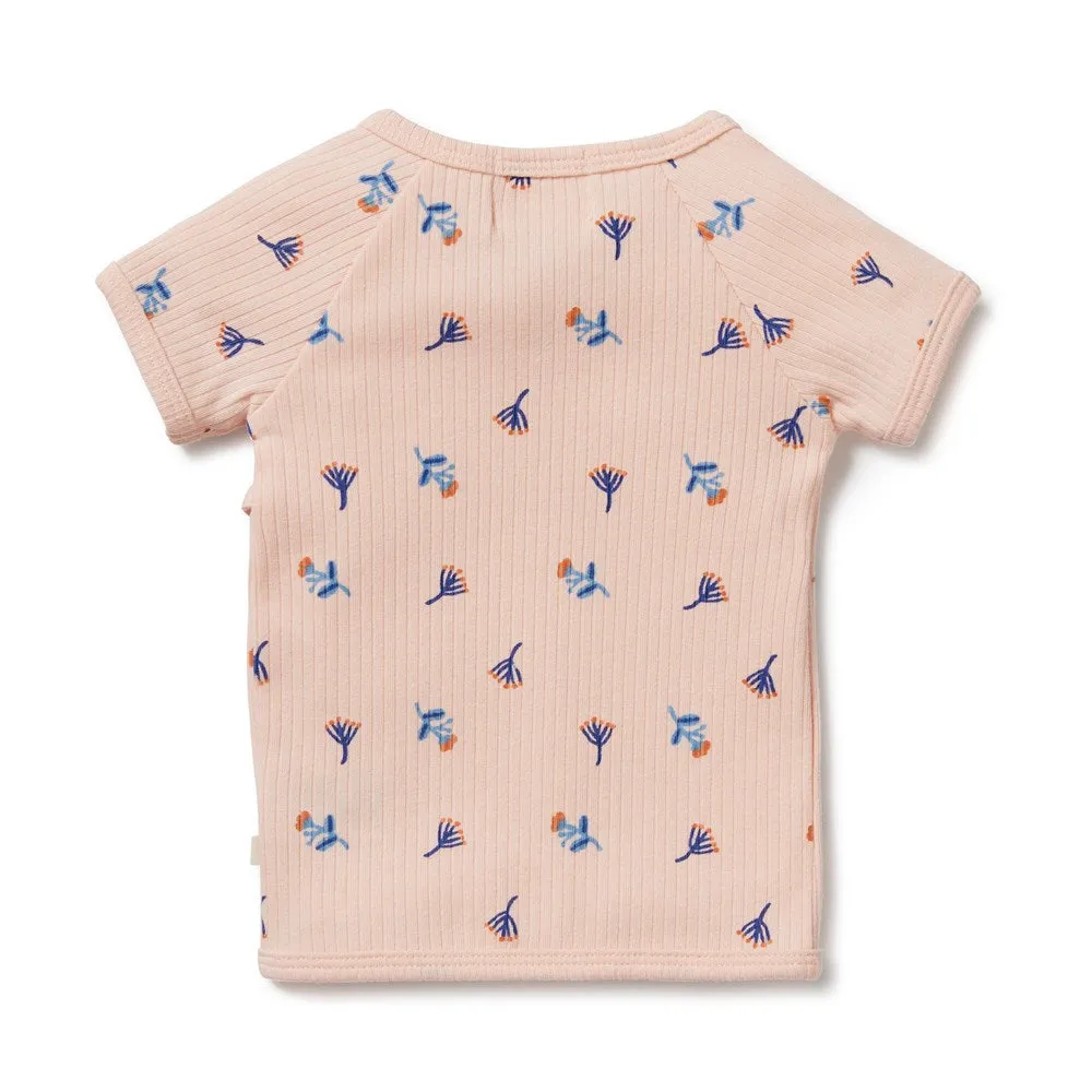 Little Flower Organic Rib Kimono Top
