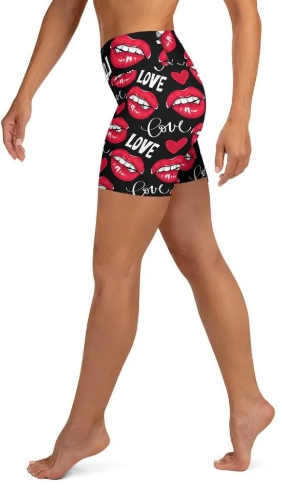 Love & Kisses Yoga Shorts