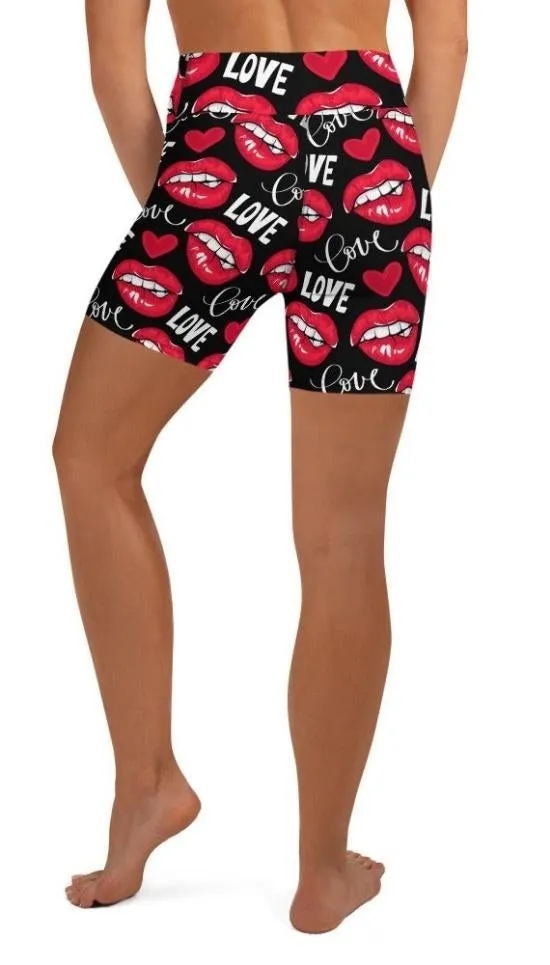 Love & Kisses Yoga Shorts