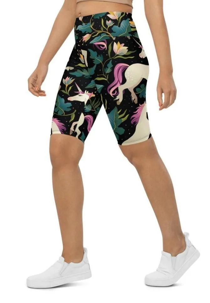 Magical Unicorn Biker Shorts
