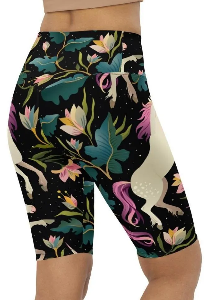Magical Unicorn Biker Shorts