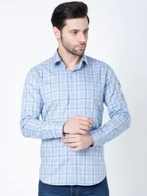 Men Sky Check Shirt