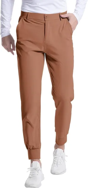 Men's Golf Joggers Pants Stretch Slim Fit Work Dress Pants Athletic Casual Sweatpants Lightweight Casual Comfy Trouser