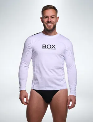 Mens Long Sleeve T-Shirt: Dynamic Fit - Classic White
