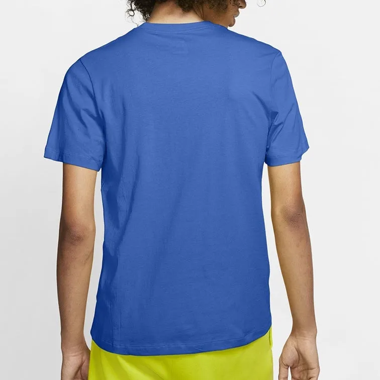 Men's Nike Essential Embroidered Tee (Standard Fit)(Signal Blue/White)(AR4999-403)
