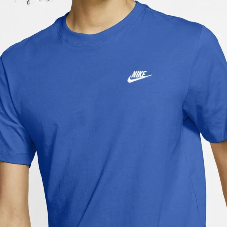 Men's Nike Essential Embroidered Tee (Standard Fit)(Signal Blue/White)(AR4999-403)