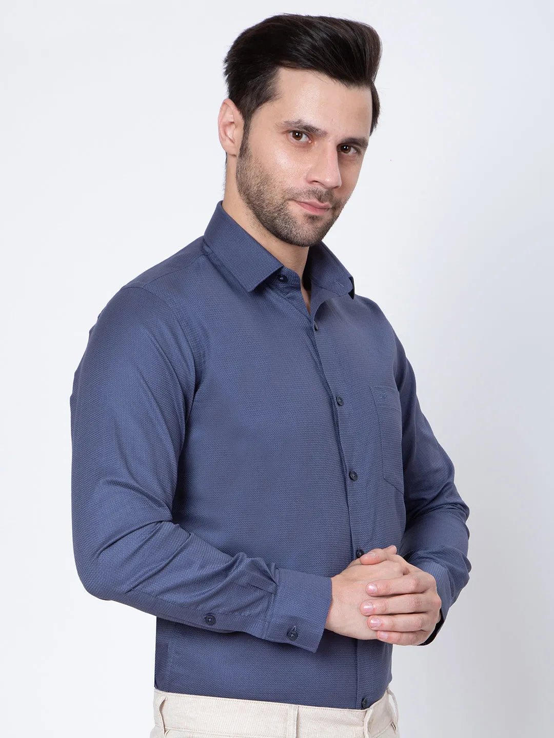Mens Plain D-Grey Color Shirt