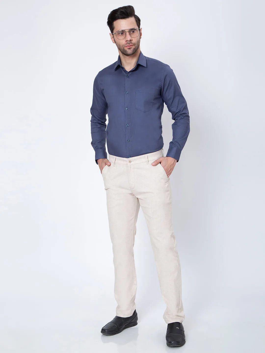 Mens Plain D-Grey Color Shirt