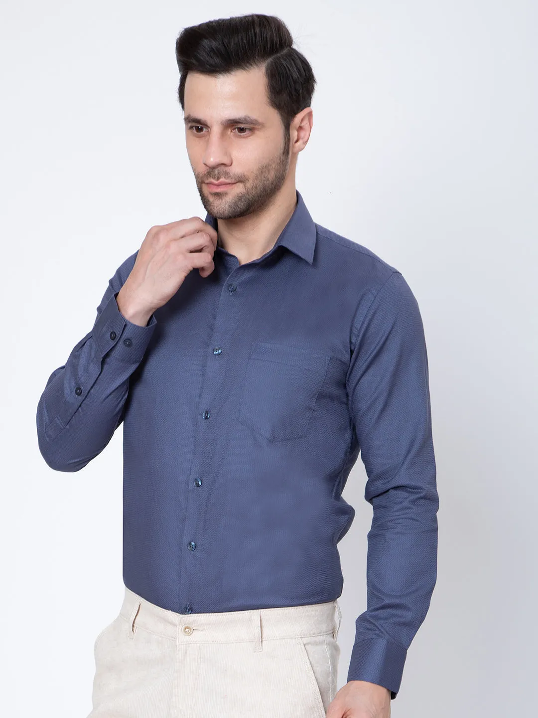 Mens Plain D-Grey Color Shirt