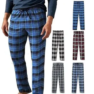 Men's Ultra Soft Flannel Plaid Pajama Lounge Pants