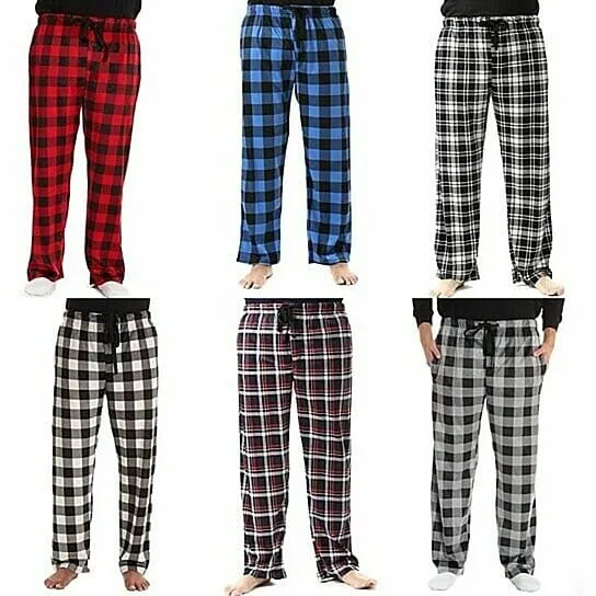 Men's Ultra Soft Flannel Plaid Pajama Lounge Pants