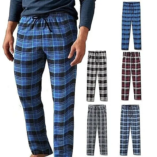 Men's Ultra Soft Flannel Plaid Pajama Lounge Pants