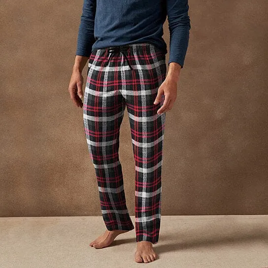 Men's Ultra Soft Flannel Plaid Pajama Lounge Pants