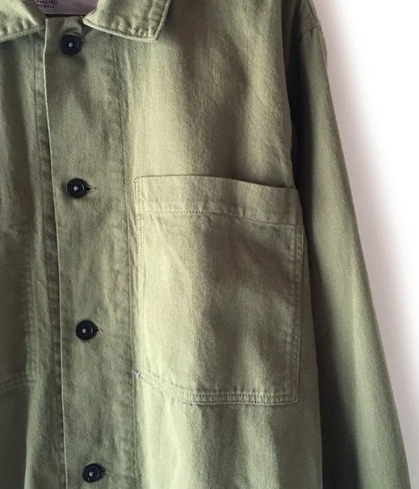 MHL./LIGHT COTTON TWILL SHIRTS (KHAKI)
