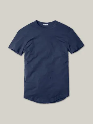 Midnight Slub Curved Hem Tee