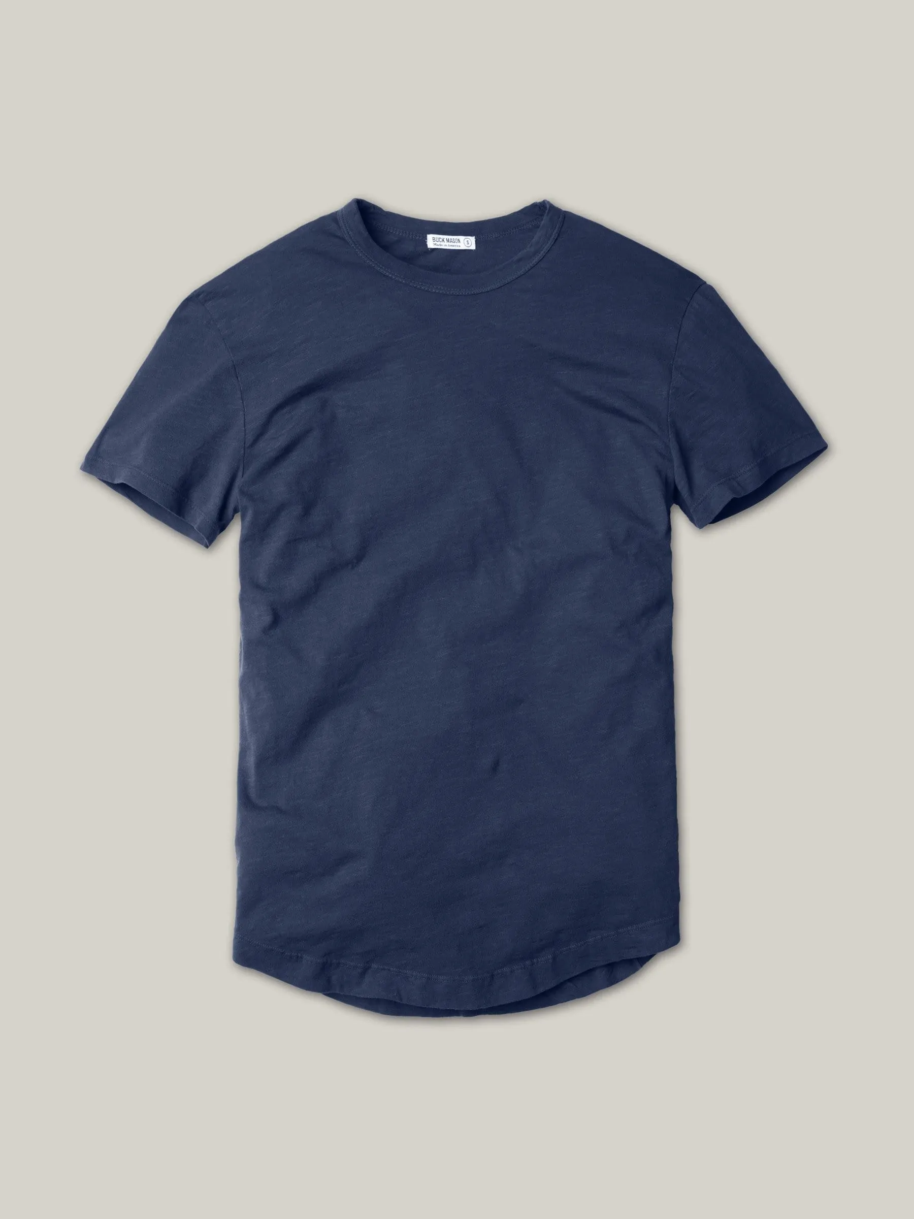 Midnight Slub Curved Hem Tee