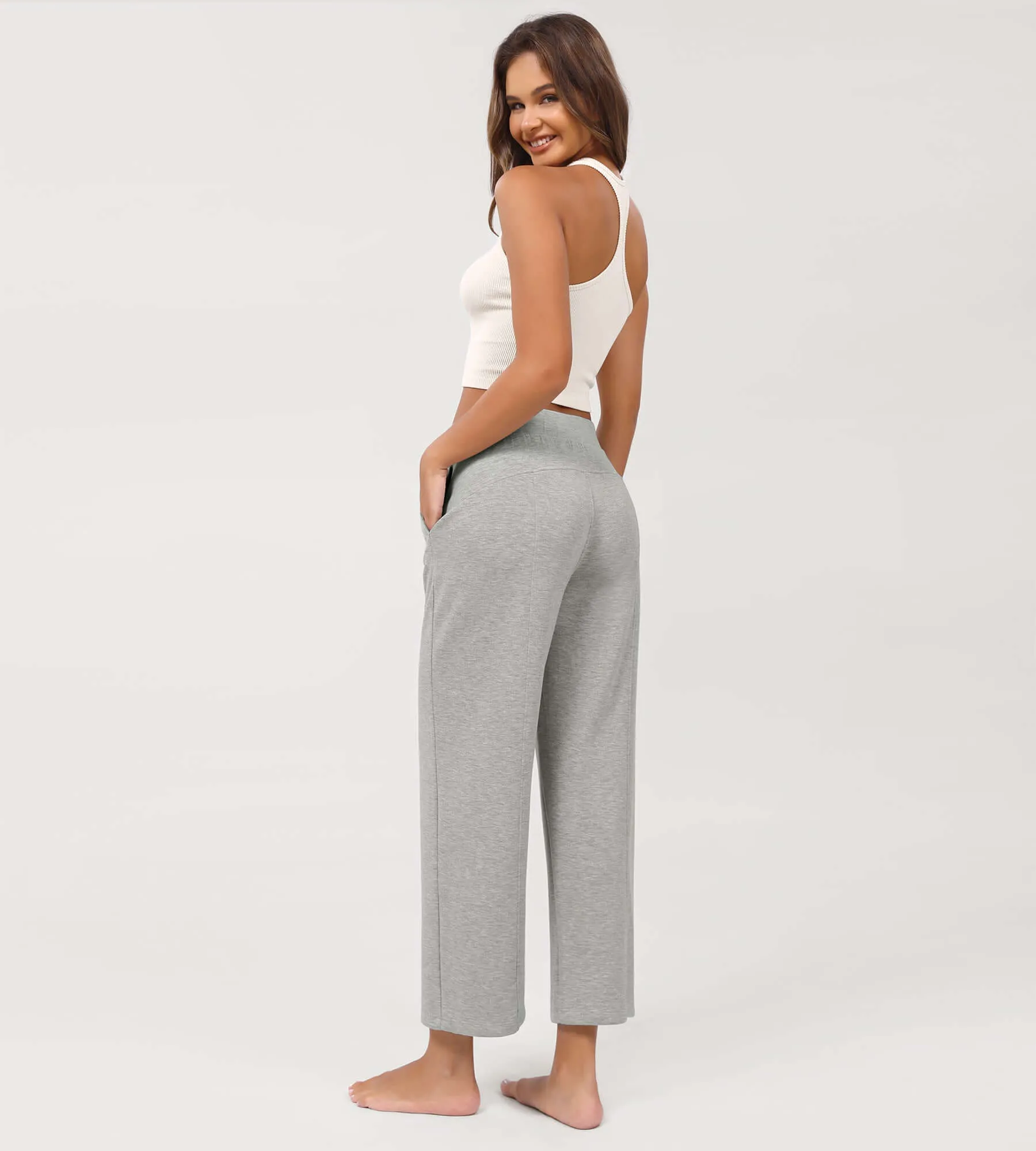 Modal Soft Relaxed Cropped Pants