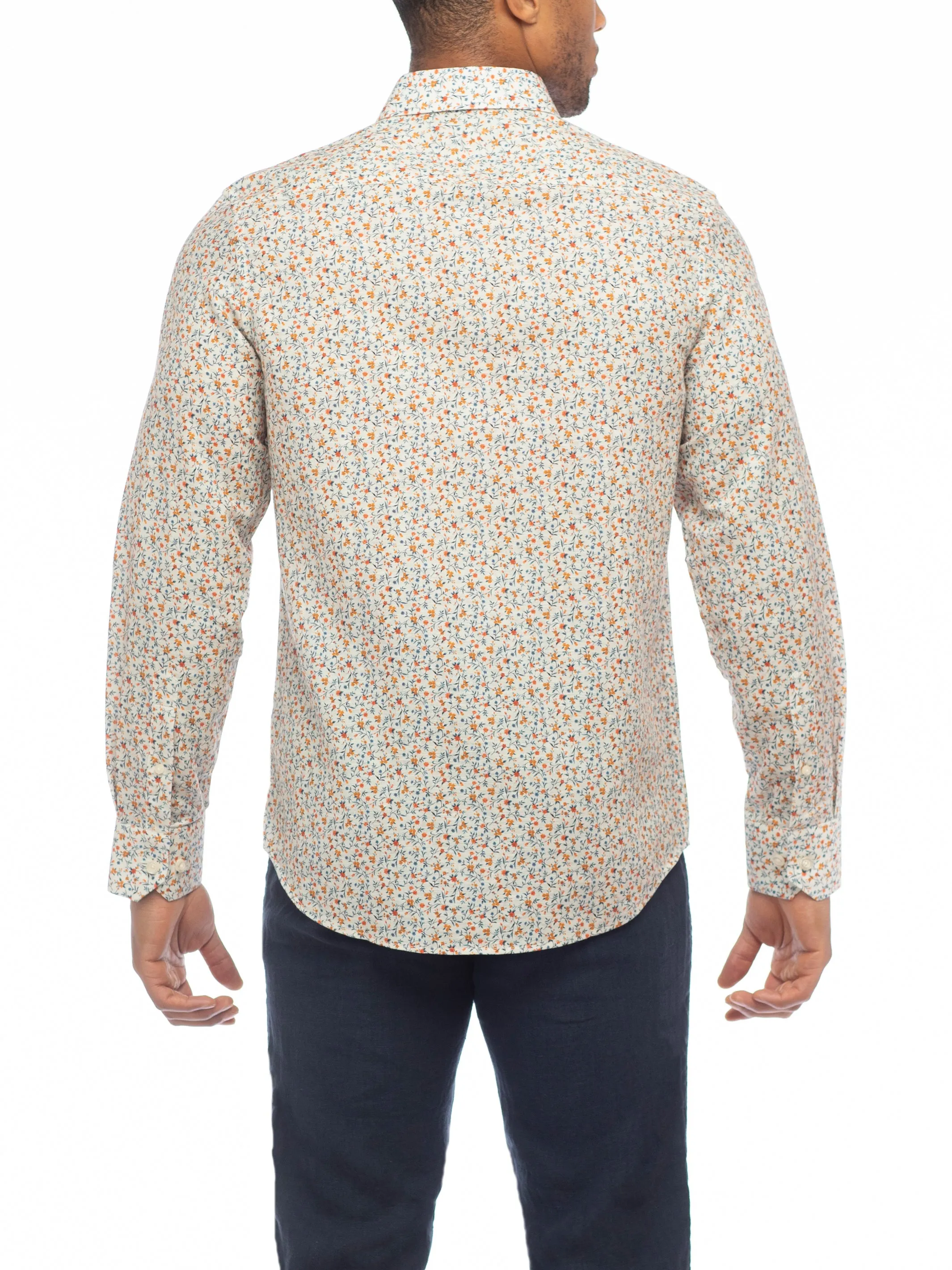 Modern English Floral Peach Shirt