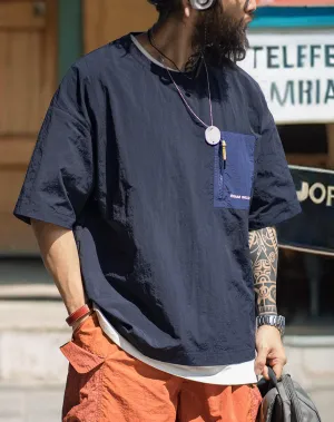 Mountain Outdoor Thin Pocket Half-Sleeved Breathable Men's T-Shirt
