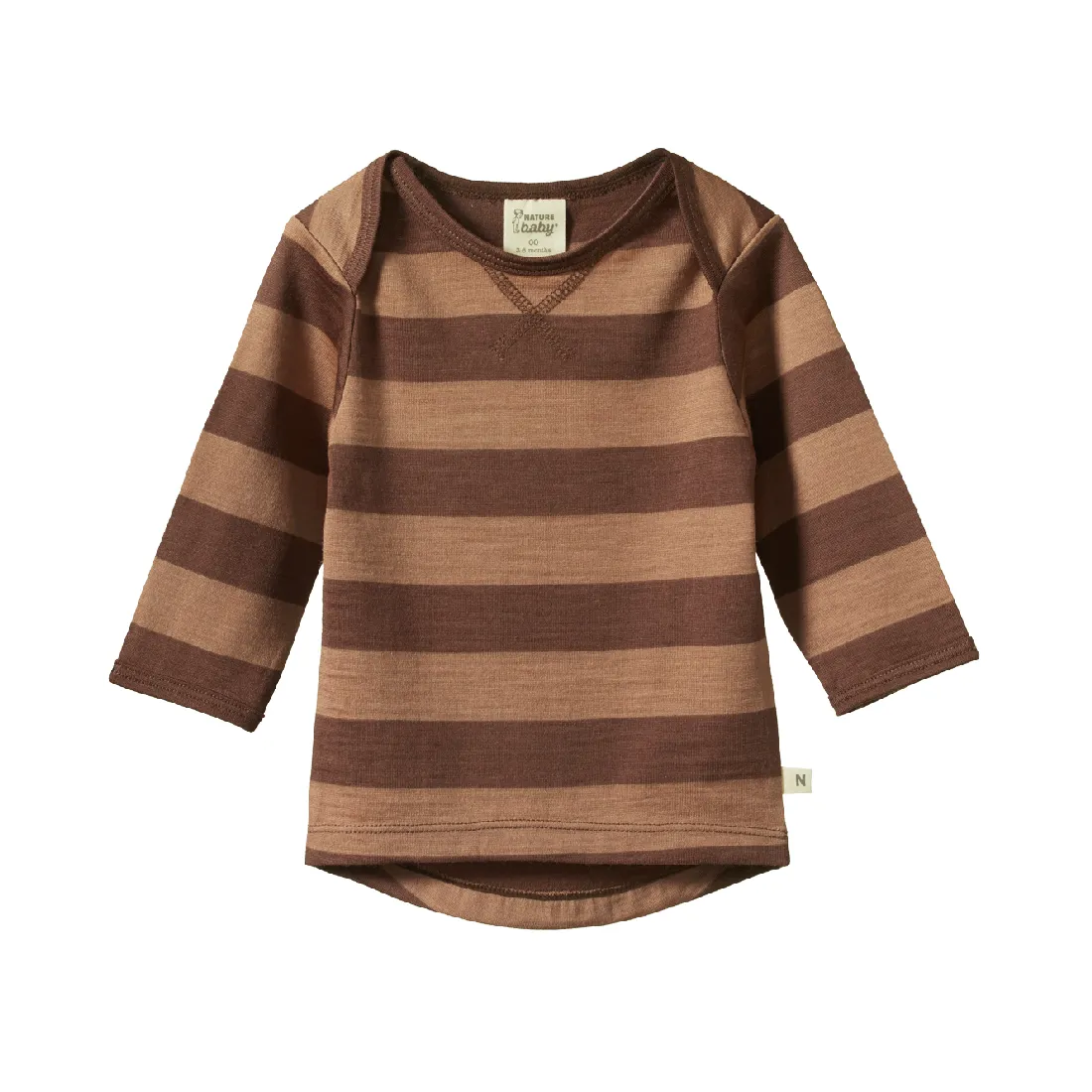 NATURE BABY - MERINO ESSENTIAL TEE: BEAR BOLD STRIPE