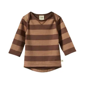 NATURE BABY - MERINO ESSENTIAL TEE: BEAR BOLD STRIPE