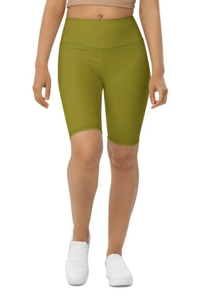 Olive Green Biker Shorts