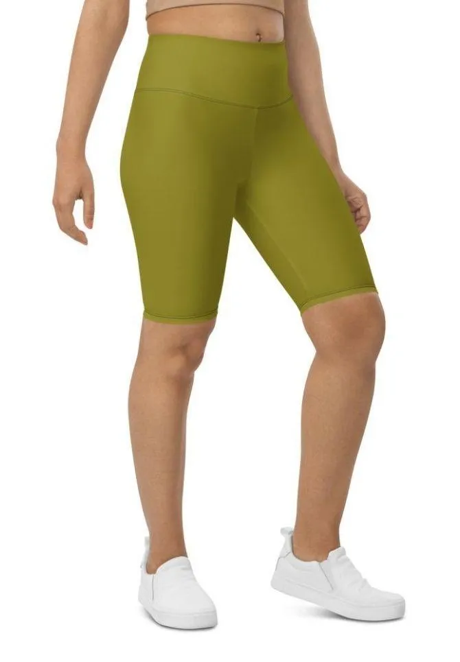 Olive Green Biker Shorts