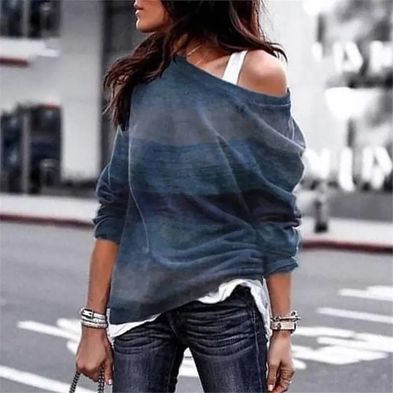 One Shoulder Floral Print T-shirt