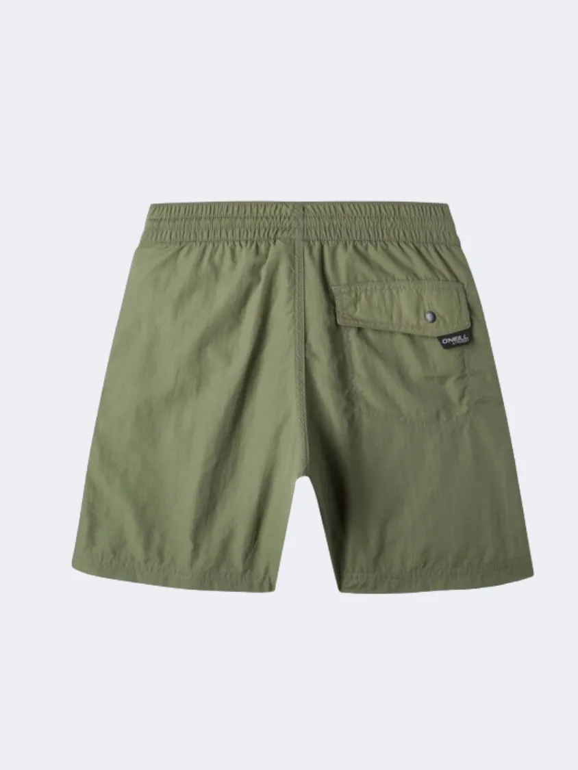 ONeill Vert 14 Inch Boys Beach Swim Short Deep Lichen Green