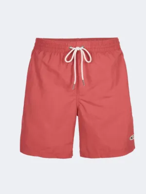 ONeill Vert 16 Inch Men Beach Swim Short High Risk Red