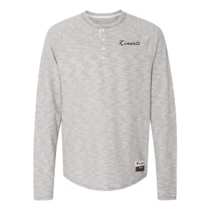 Original Kimante Black Logo Slub Henley Long Sleeve Shirt
