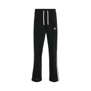 PA Monogram Piquet Trackpants in Black/Off White