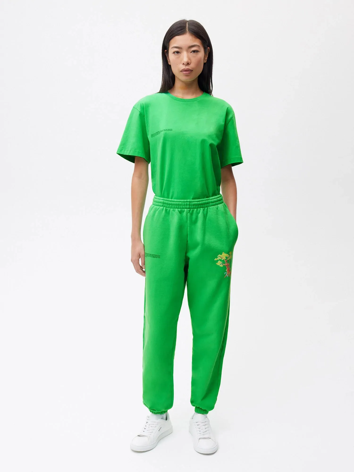 PANGAIA x Kenny Scharf Signature Track Pants—jade green