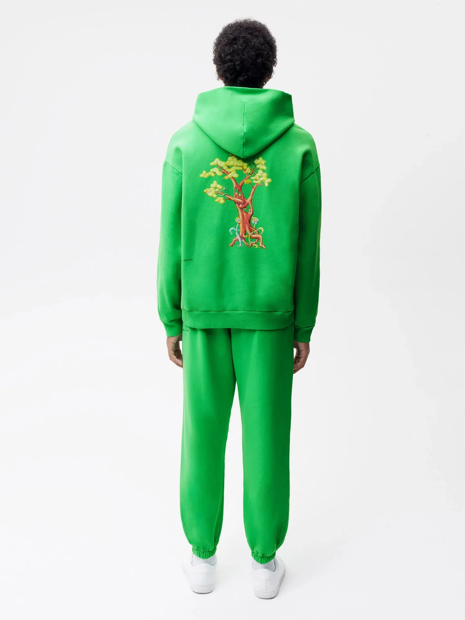 PANGAIA x Kenny Scharf Signature Track Pants—jade green