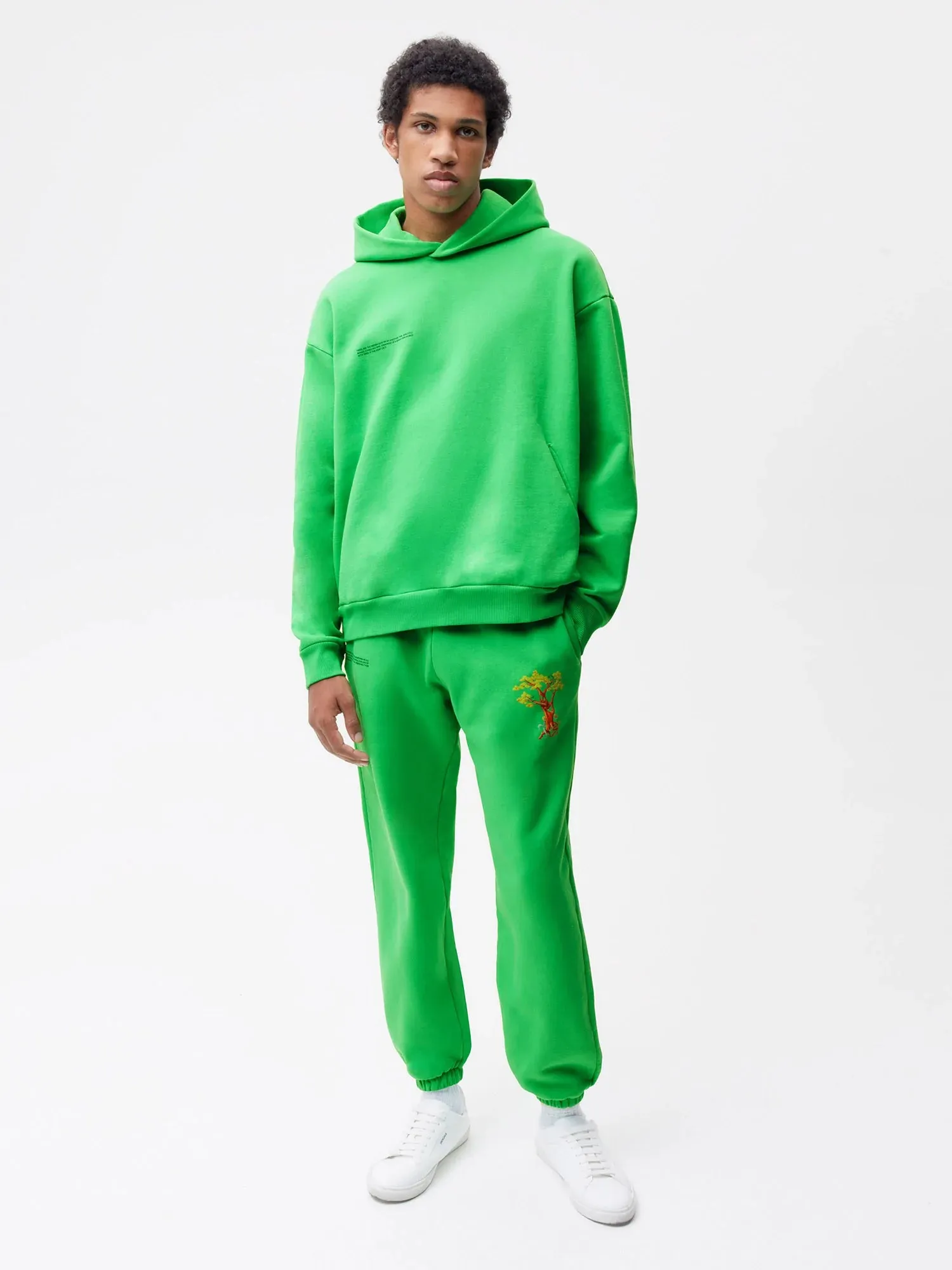 PANGAIA x Kenny Scharf Signature Track Pants—jade green