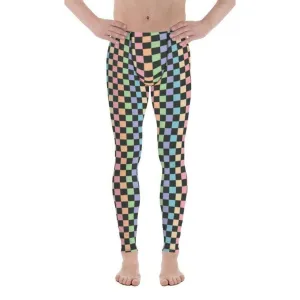 Pastel Checkerboard Men's Leggings