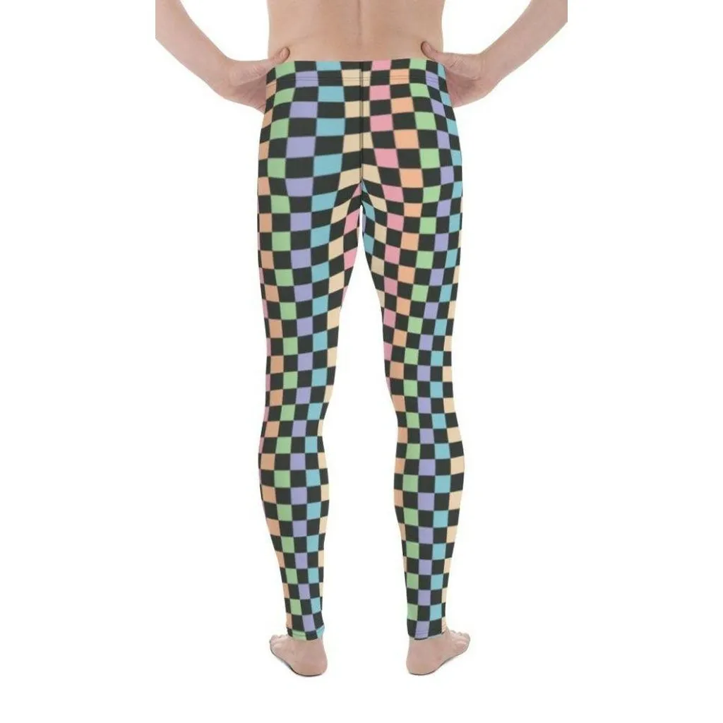 Pastel Checkerboard Men's Leggings