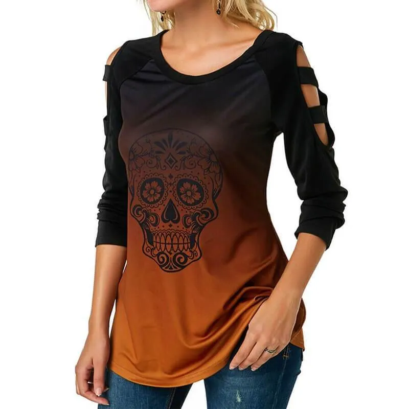 Patchwork Print Slim T-shirt