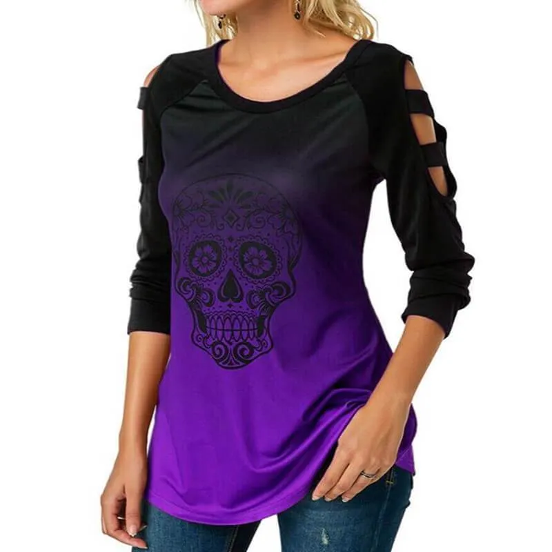 Patchwork Print Slim T-shirt
