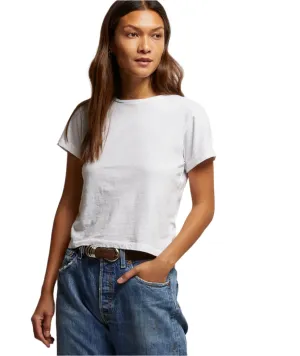 Perfect White Tee Women Lisa Recycled Cotton Slim Crew Tee