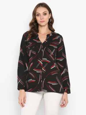Printed Black Shirt