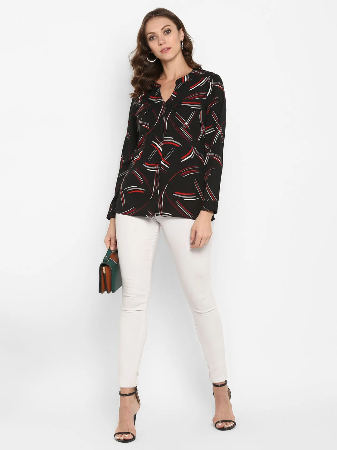 Printed Black Shirt