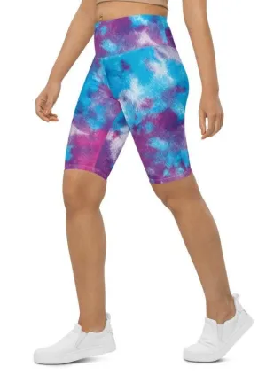 Purple Tie Dye Biker Shorts