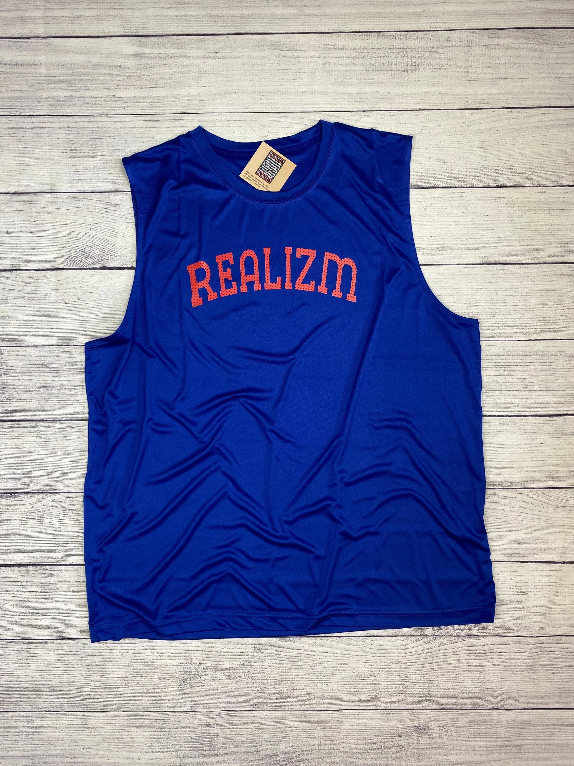 REALIZM Varsity Sleeveless Performance Muscle T-Shirt 3 Pack