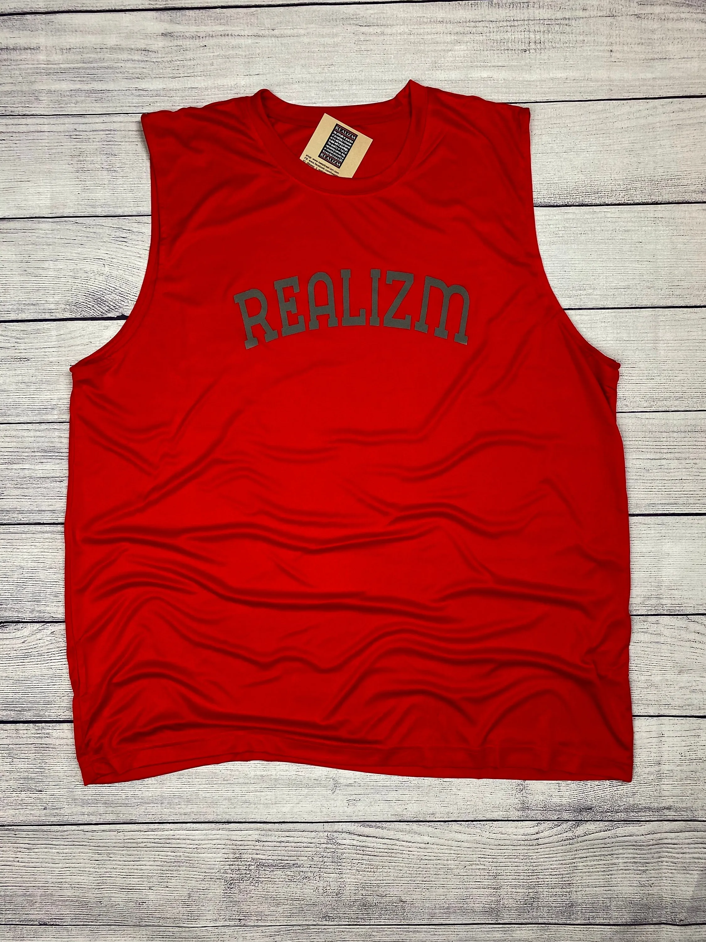 REALIZM Varsity Sleeveless Performance Muscle T-Shirt 3 Pack